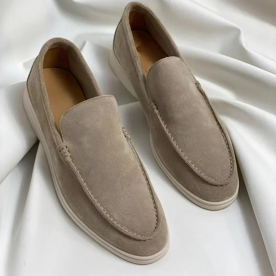 Barnaby | Suede Loafers with Sharp Silhouette and Soft Sole for Men