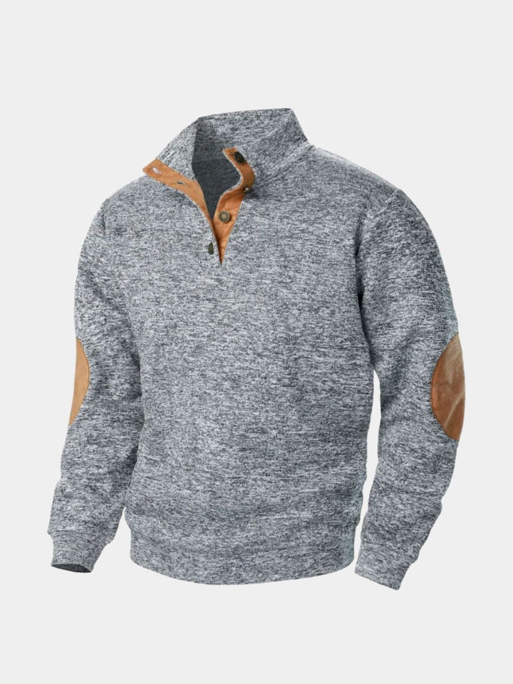 Callum | Heritage Pullover with Contrast Elbow Patches for Men
