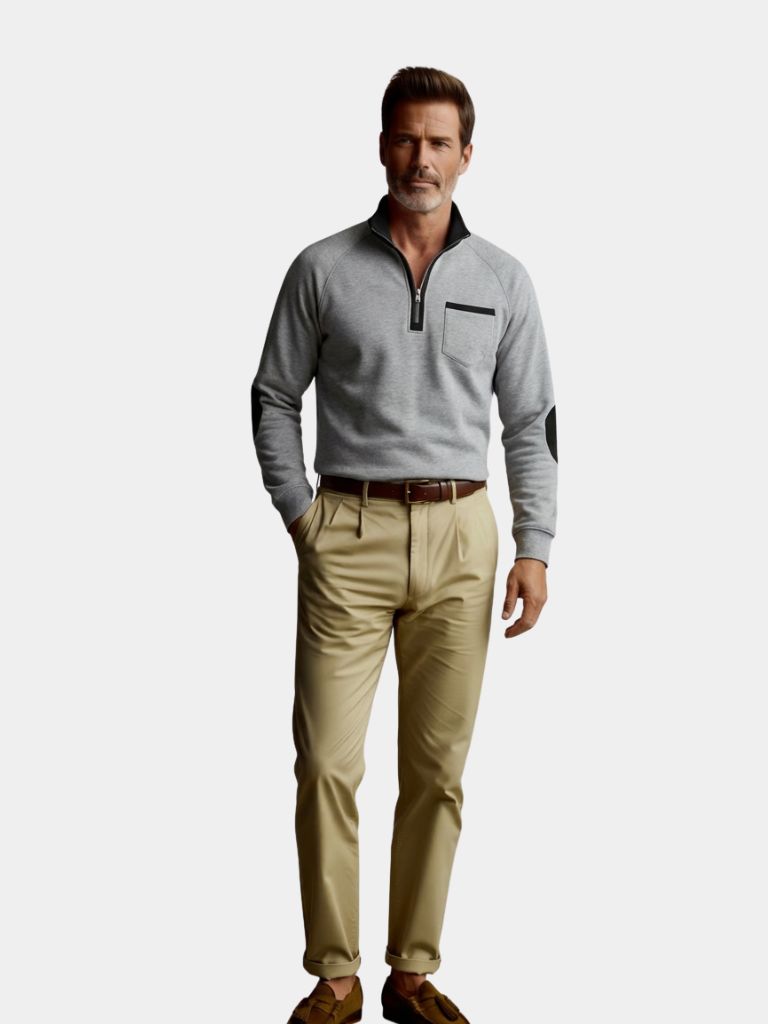 Clayton | Classic Quarter Zip Pullover with Refined Silhouette for Men