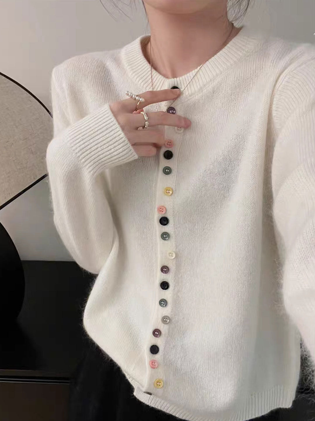 Aaliyah | Elegant Buttoned Knit Cardigan with Soft Finish for Women
