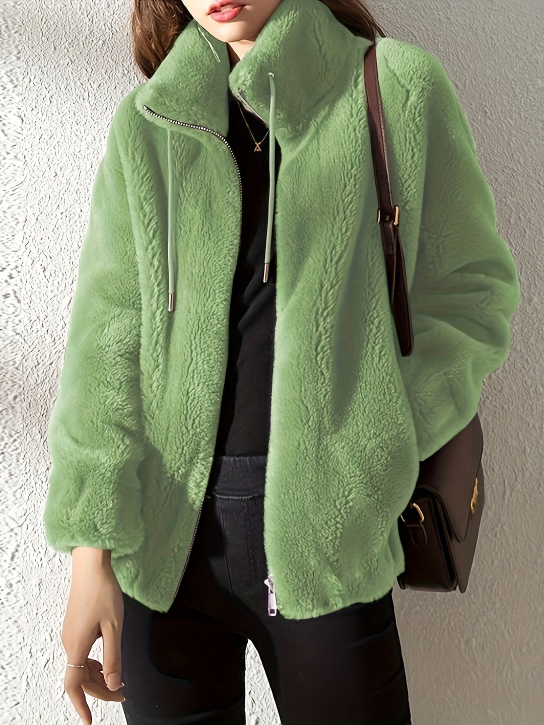 Avelora | Cosy Zip Jacket with Plush Feel and Modern Cut for Women