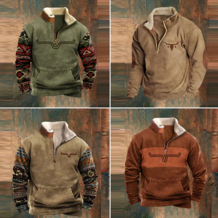 Yellowstone – Fleece Jacket With A Half-Zip For Autumn And Winter