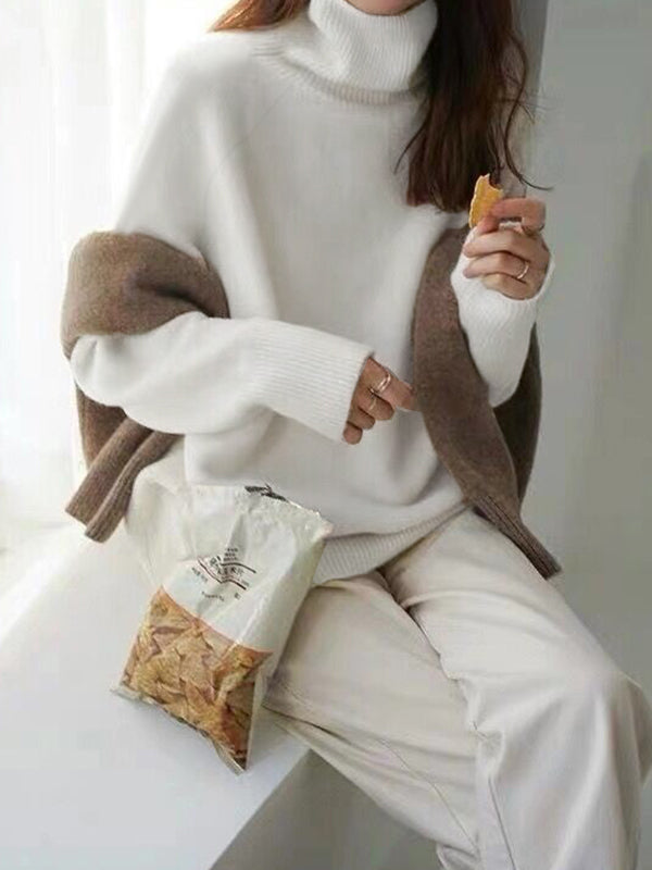 Heather | Turtleneck Sweater with Relaxed Line and High Neck for Women