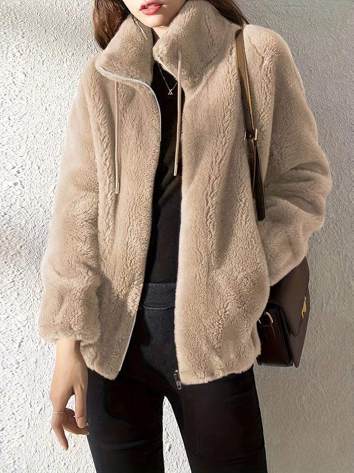 Avelora | Cosy Zip Jacket with Plush Feel and Modern Cut for Women