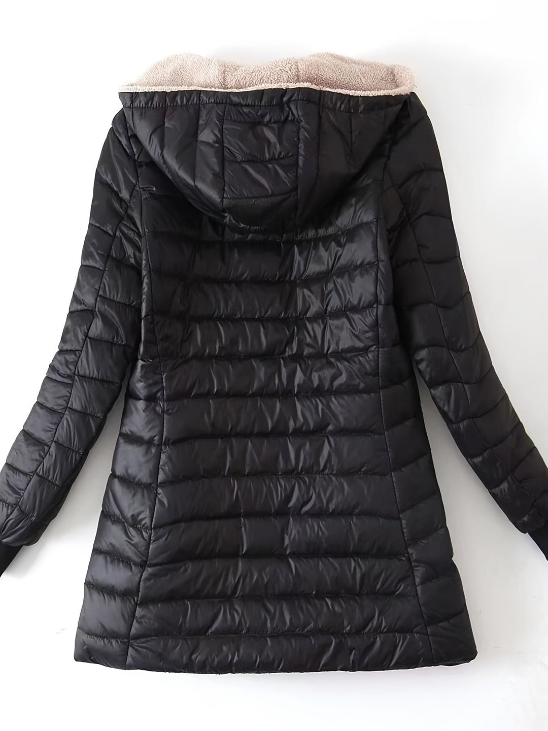 Vicky | Fleece Lined Longline Puffer Jacket with Cushioned Feel for Women