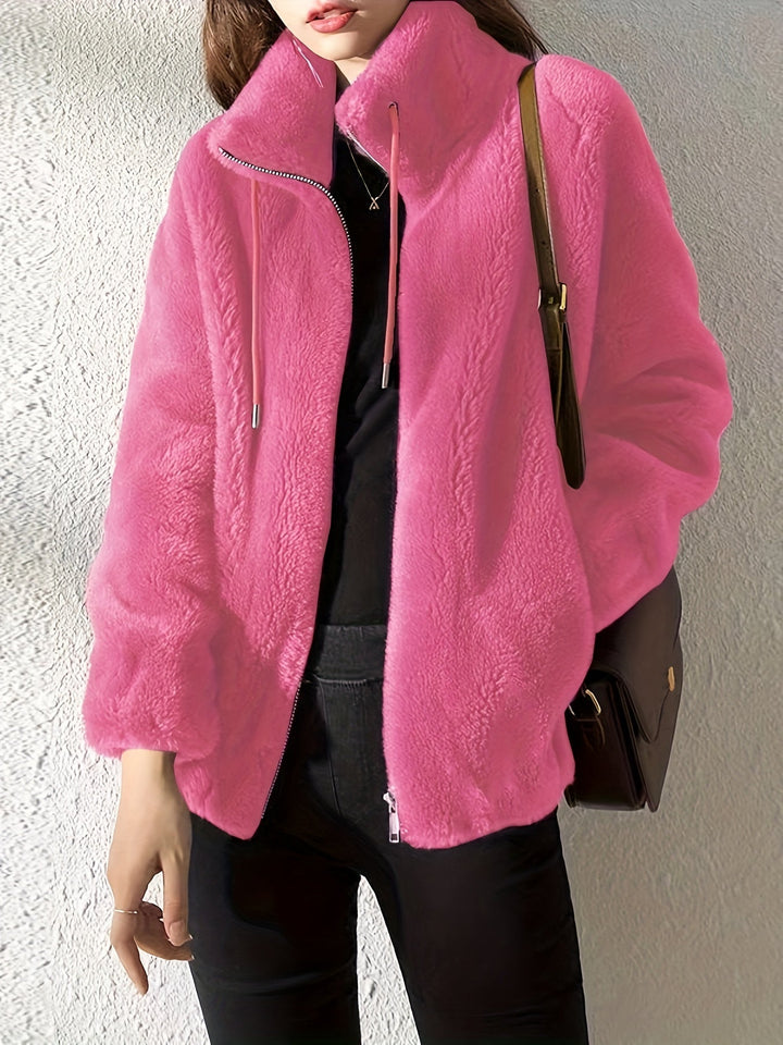 Avelora | Cosy Zip Jacket with Plush Feel and Modern Cut for Women