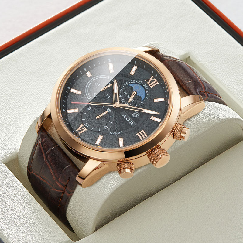 Luxury Quartz Watch Made of Leather