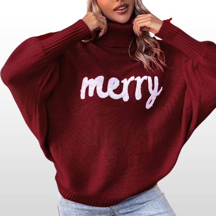 Emmie | Loose Fit Knit Sweater with Batwing Sleeves for Women
