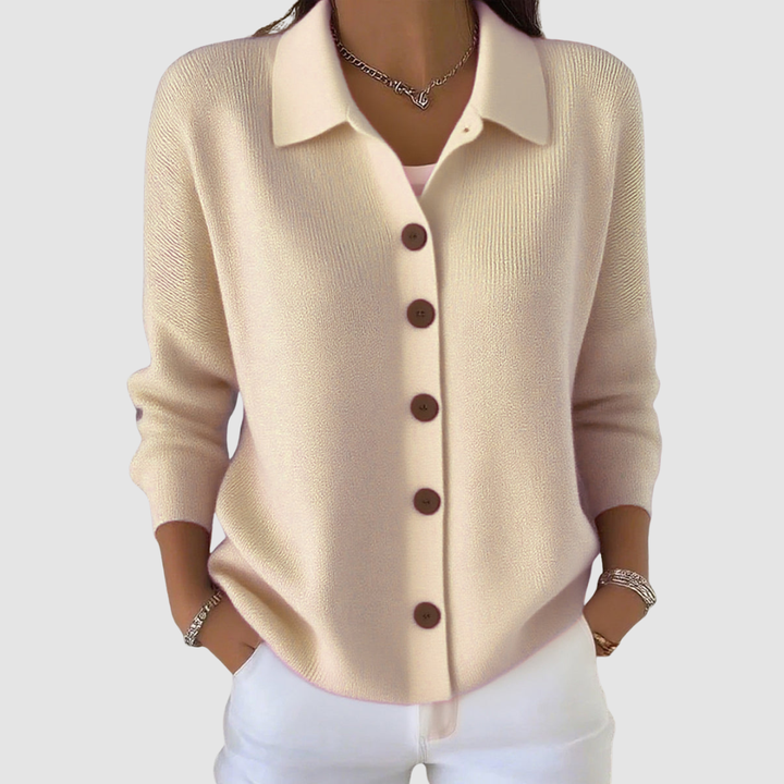 Leonora | Button-Up Knit Cardigan with Everyday Softness for Women