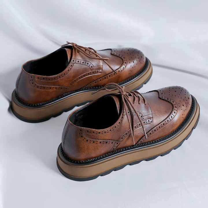 Alessio | Classic Derby Shoes with Refined Leather Finish for Men