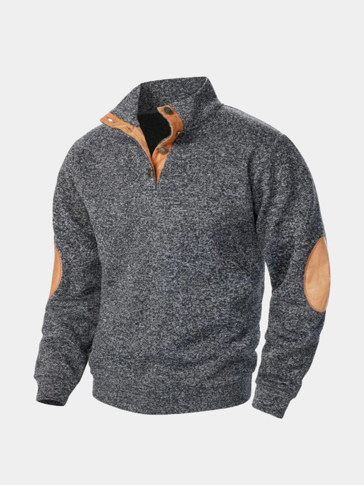 Callum | Heritage Pullover with Contrast Elbow Patches for Men