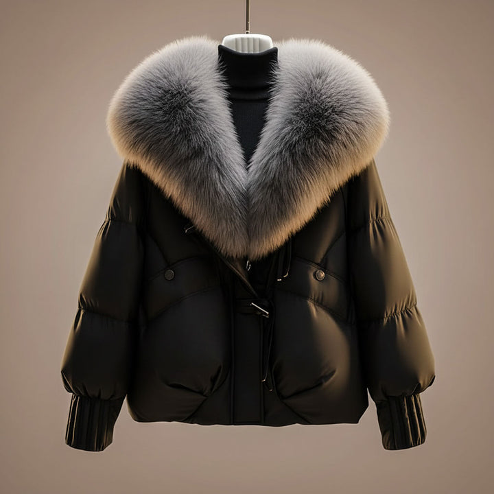 Emmeline | Winter Coat with Plush Statement Collar for Women