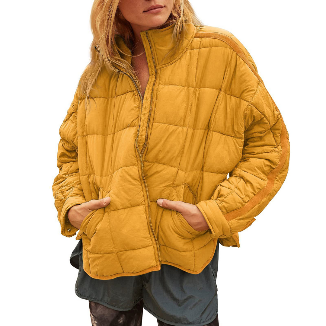April | Lightweight Compact Puffer Jacket with Zip Front for Women