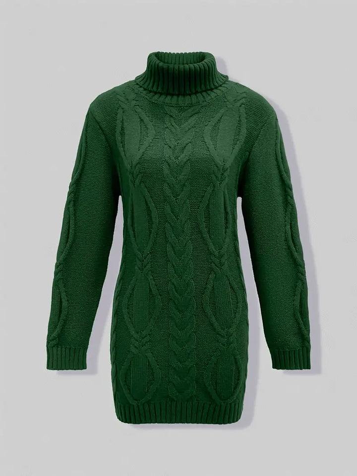 Valéria | Long Winter Cable-Knit Sweater