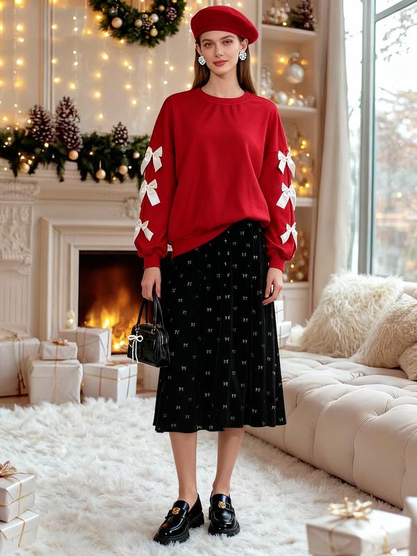 Marie | Colourblock Sweatshirt with Butterfly Knot Detail for Women