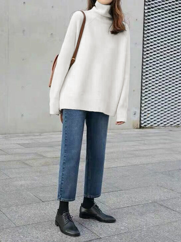 Heather | Turtleneck Sweater with Relaxed Line and High Neck for Women