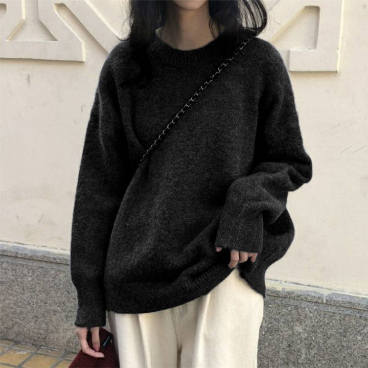 Miola | Casual Round Neck Sweater with Relaxed One Size Cut for Women