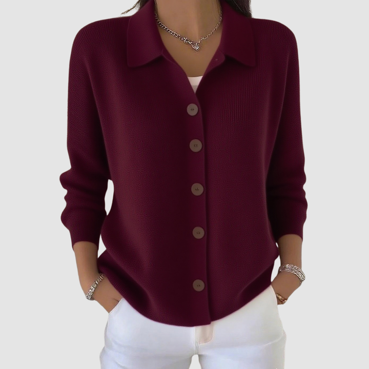 Leonora | Button-Up Knit Cardigan with Everyday Softness for Women