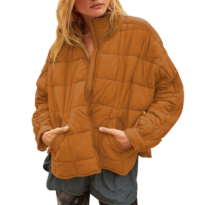 April | Lightweight Compact Puffer Jacket with Zip Front for Women