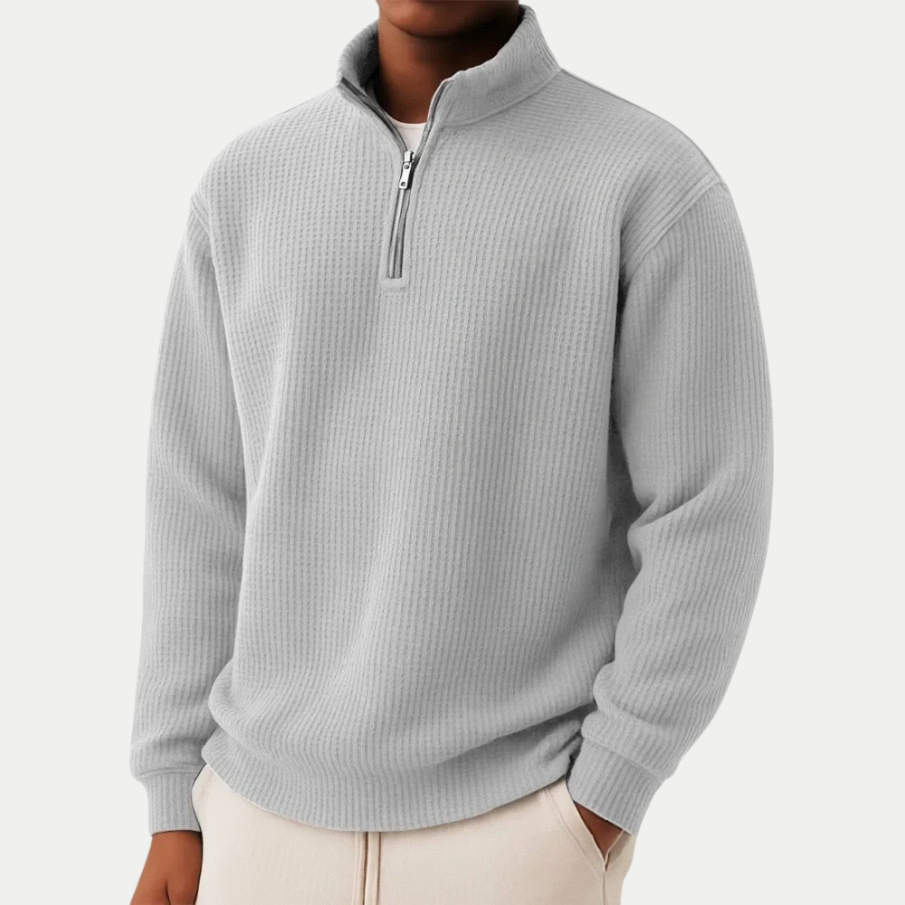 Everett | Knit Quarter Zip Sweater with Timeless Clean Look for Men