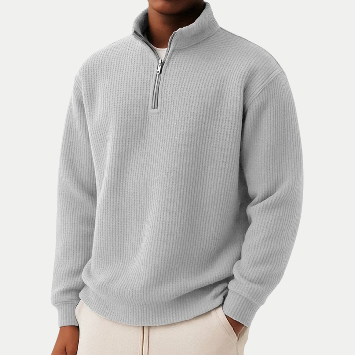 Everett | Knit Quarter Zip Sweater with Timeless Clean Look for Men