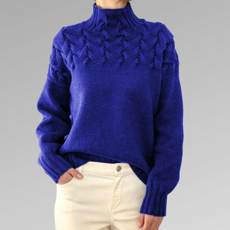 Victoire - Elegant Cable Knit Sweater
