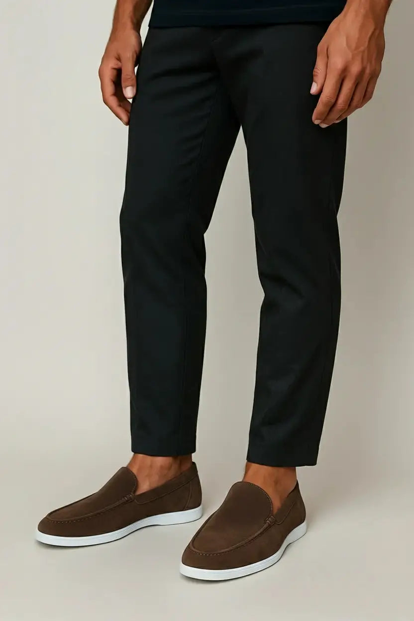 Barnaby | Suede Loafers with Sharp Silhouette and Soft Sole for Men