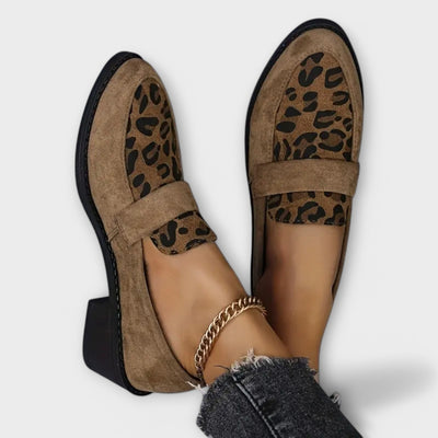 Modern Leopard Look Orthopedic Loafers