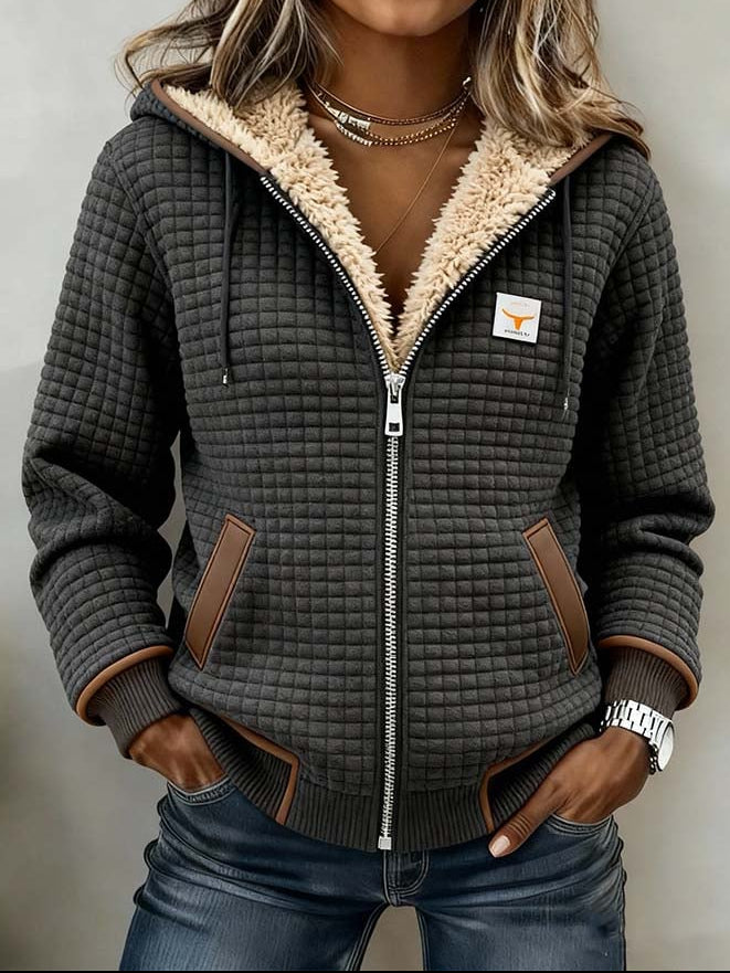 Genevieve | Fleece Lined Jacket with Full Zip Front for Women