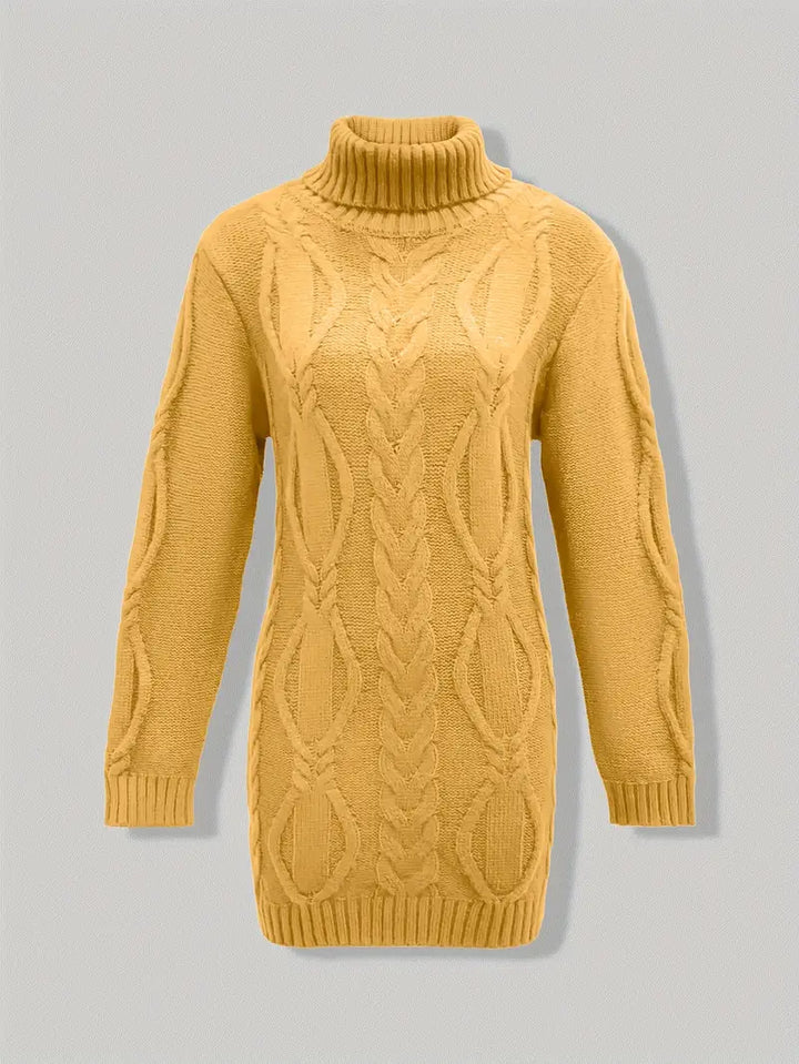 Valéria | Long Winter Cable-Knit Sweater