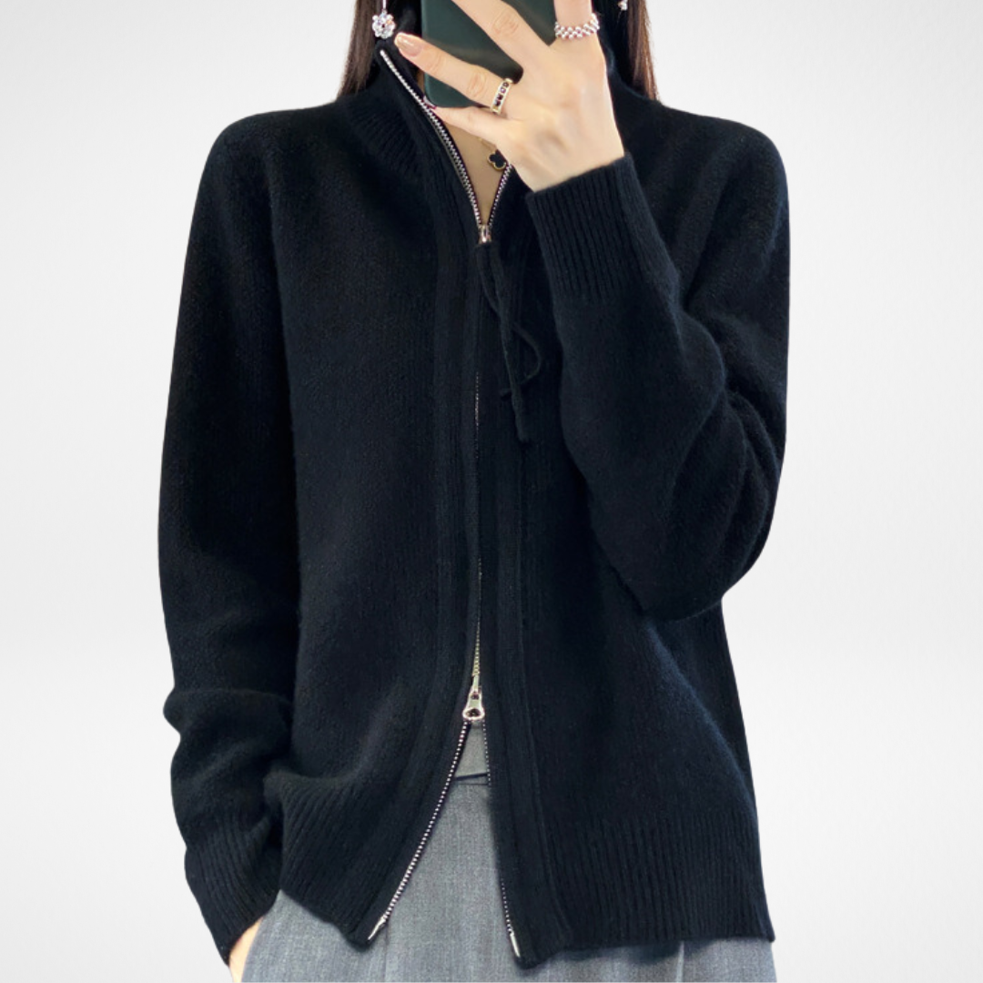 Katrina | Minimalist Zip Sweater with Sleek Modern Silhouette for Women