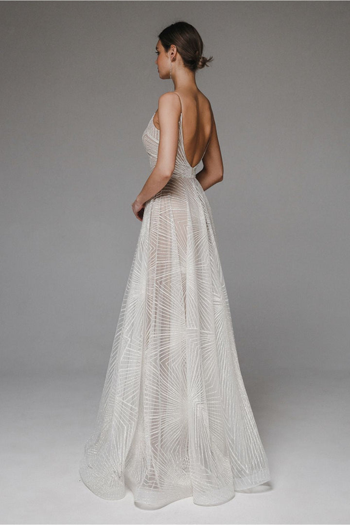 Thalassa - Sparkly Floor Length Party Dress