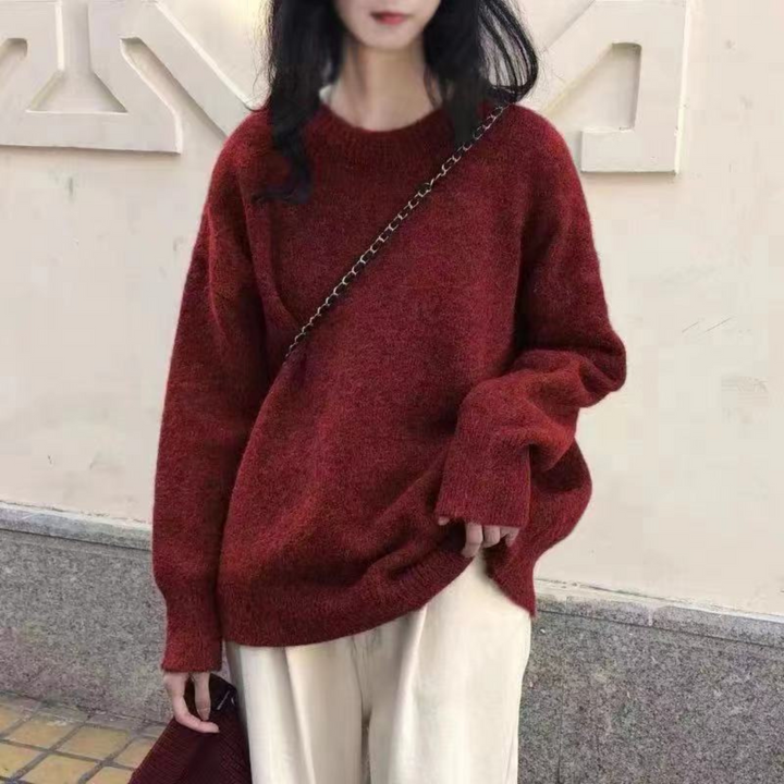 Miola | Casual Round Neck Sweater with Relaxed One Size Cut for Women