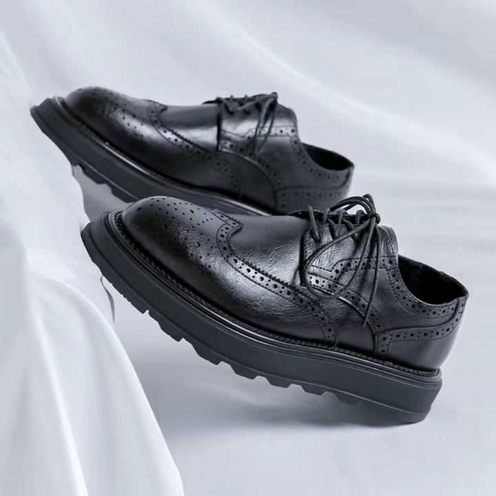 Alessio | Classic Derby Shoes with Refined Leather Finish for Men