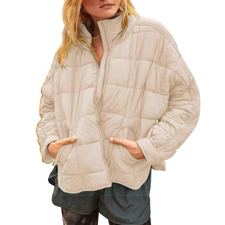 April | Lightweight Compact Puffer Jacket with Zip Front for Women