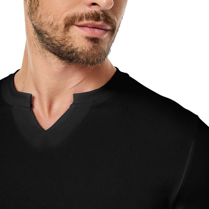 Elias | Athletic Ribbed Longline Top with Sculpted Fit for Men