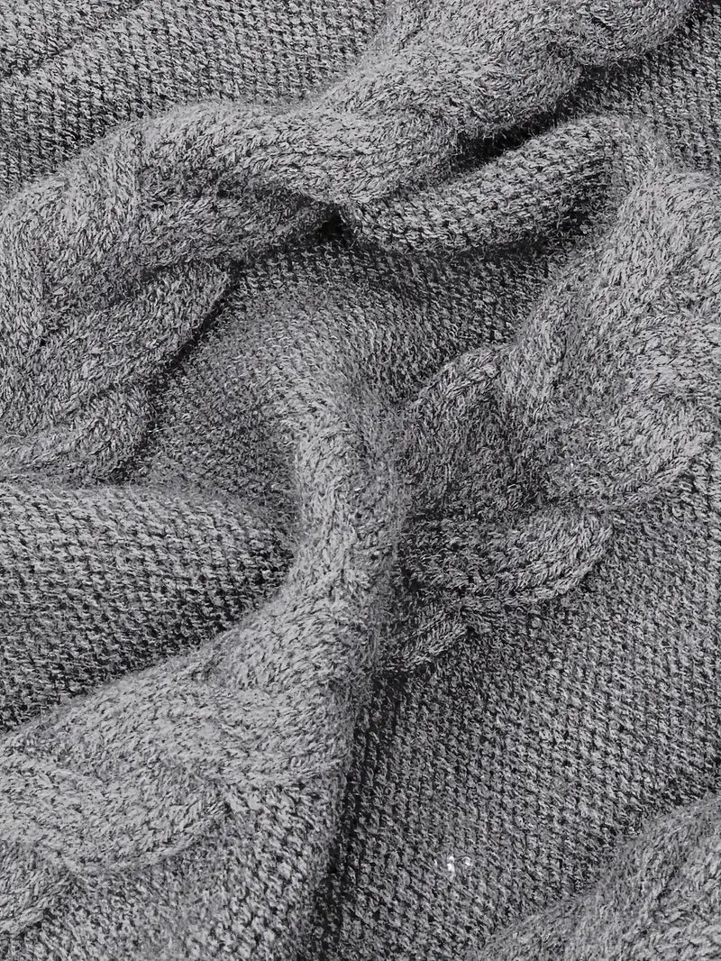 Valéria | Long Winter Cable-Knit Sweater