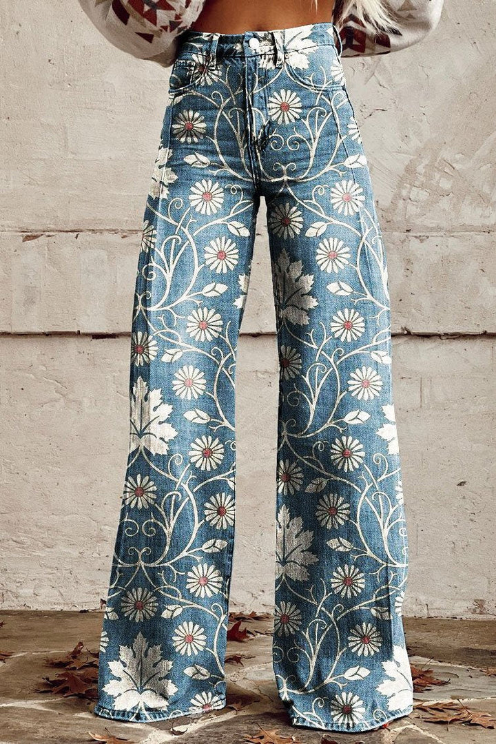 Margherita™ | Elegant Boho Pants with Floral Pattern