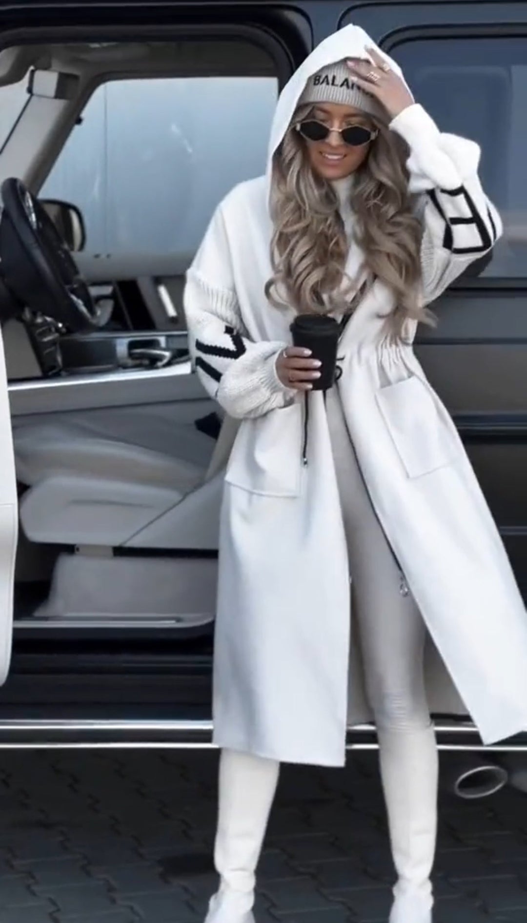 Nella | Zip Up Wool Blend Coat with Flattering Fit for Women