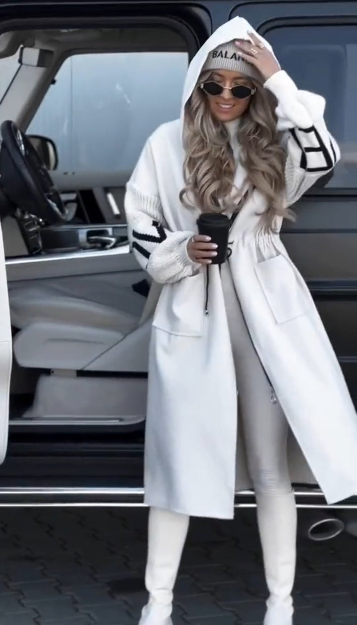 Nella | Zip Up Wool Blend Coat with Flattering Fit for Women
