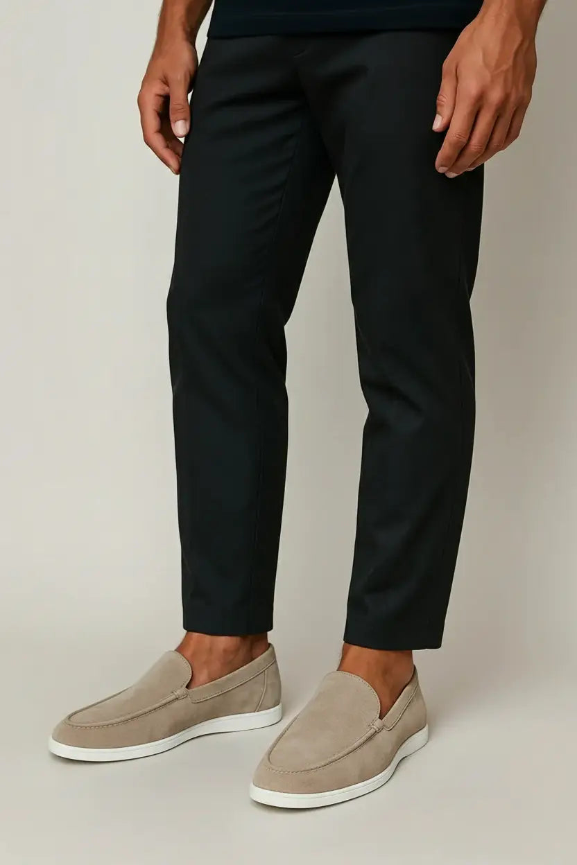 Barnaby | Suede Loafers with Sharp Silhouette and Soft Sole for Men