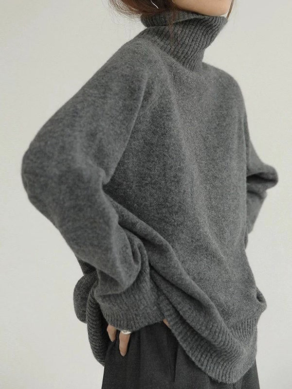 Heather | Turtleneck Sweater with Relaxed Line and High Neck for Women