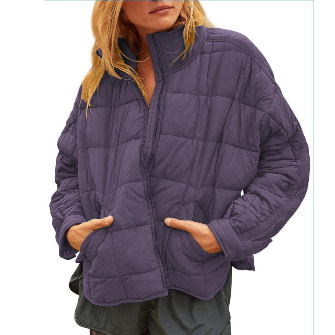 April | Lightweight Compact Puffer Jacket with Zip Front for Women