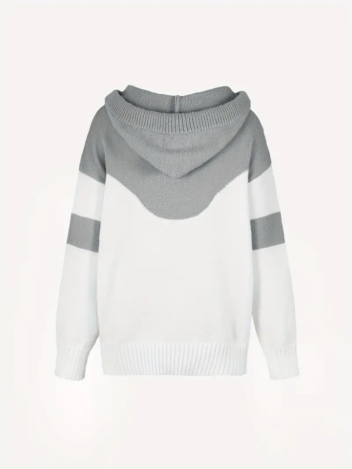Riona | Dual Tone Cosy Hoodie with Colour Block Design for Women