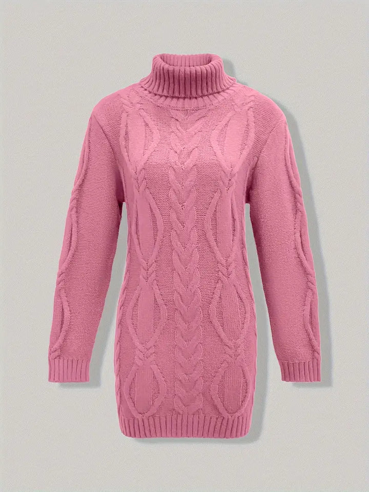 Valéria | Long Winter Cable-Knit Sweater