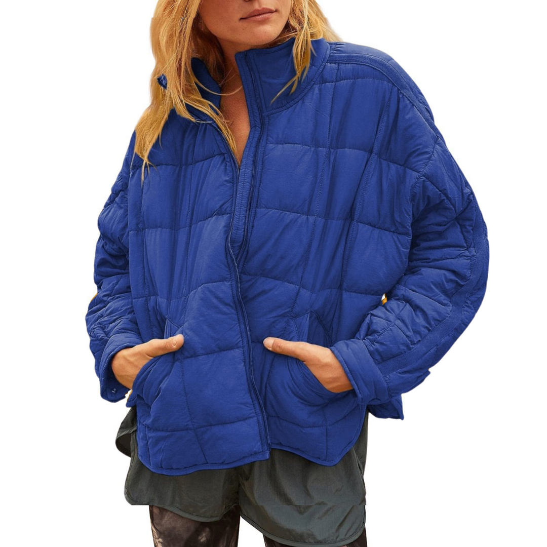 April | Lightweight Compact Puffer Jacket with Zip Front for Women