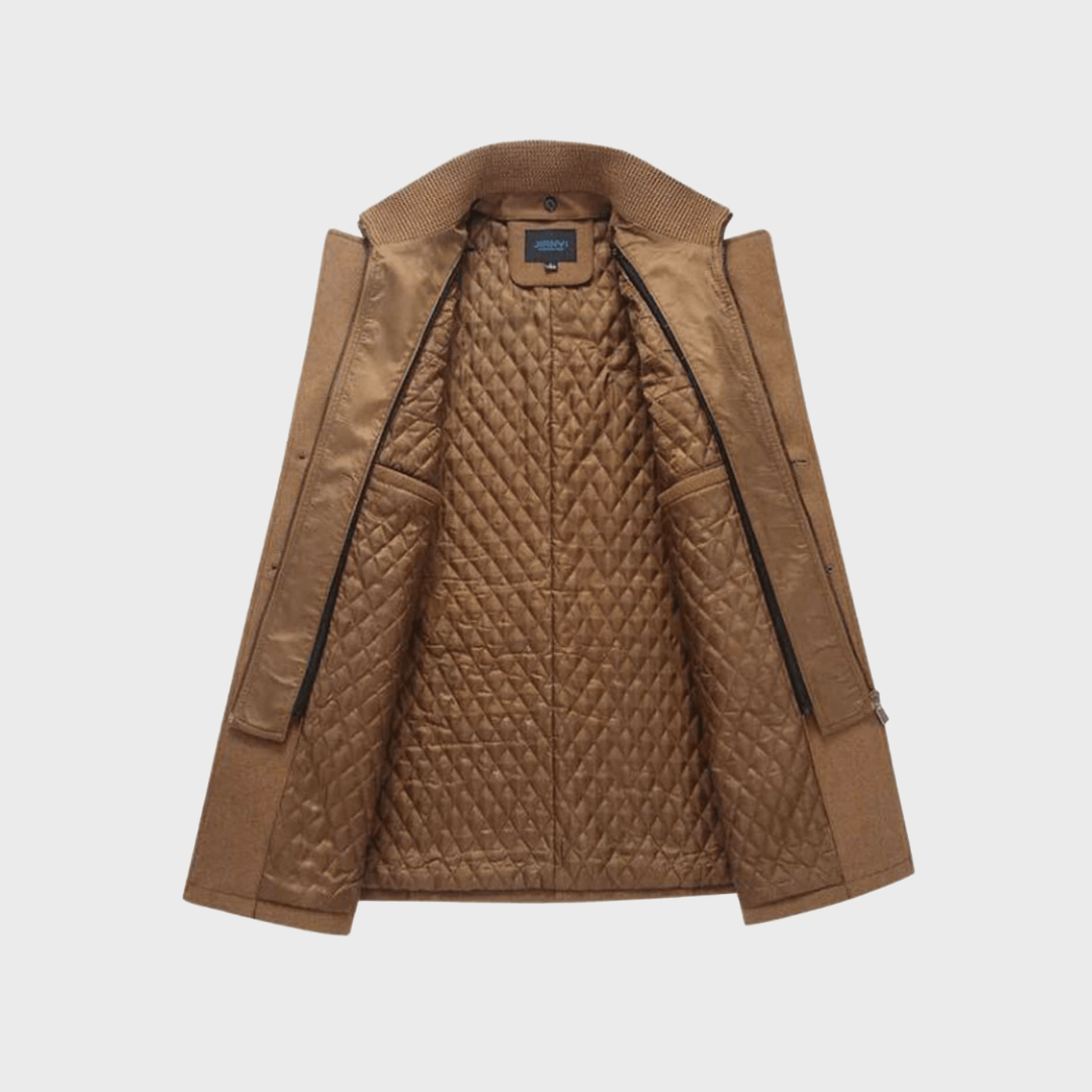 Bradford | Wool Blend Peacoat with Structured Shoulders for Men