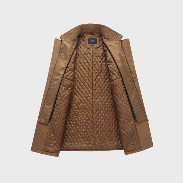 Bradford | Wool Blend Peacoat with Structured Shoulders for Men