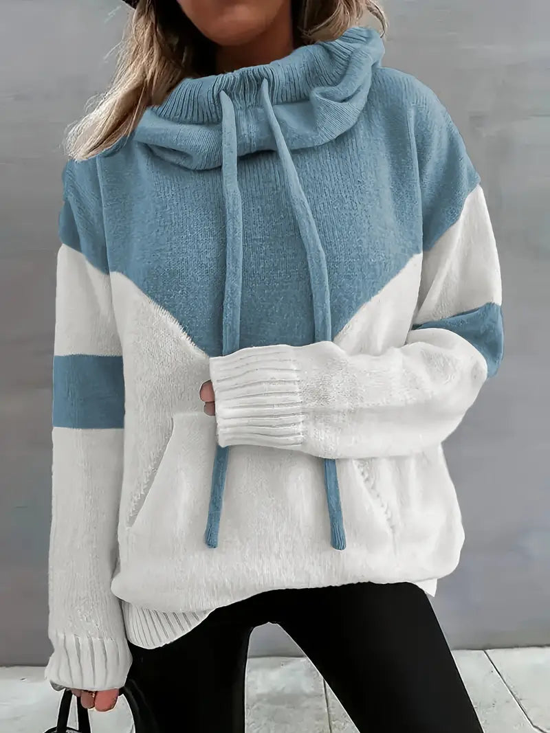 Riona | Dual Tone Cosy Hoodie with Colour Block Design for Women