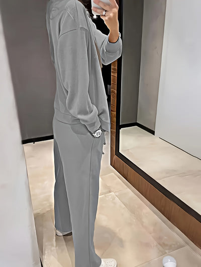 Zara - Soft Button-Front Jacket with Pants Set